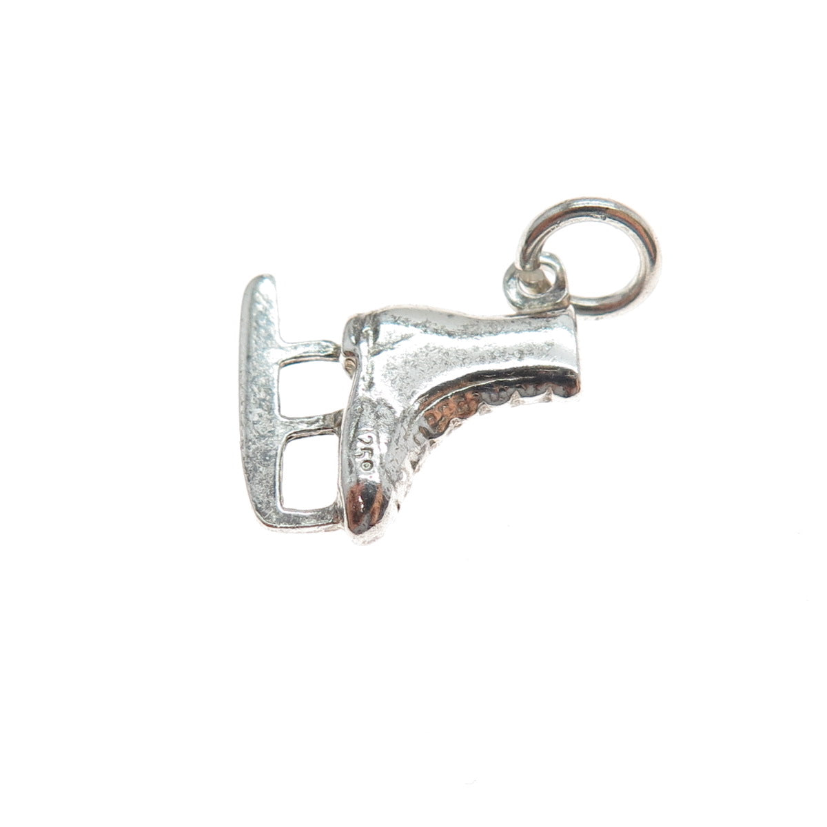 925 Sterling Silver Vintage Ice Skating Shoe Mini 3D Charm Pendant