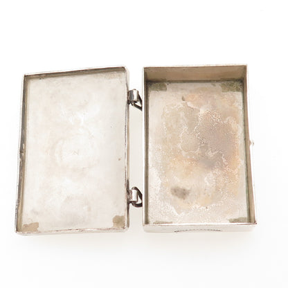 Wayne Etsitty Navajo Old Pawn Sterling Silver Vintage Turquoise Pill / Snuff Box