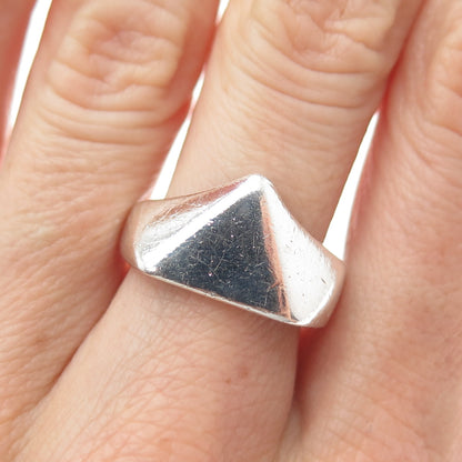 925 Sterling Silver Vintage Modernist Claw Ring Size 8.25