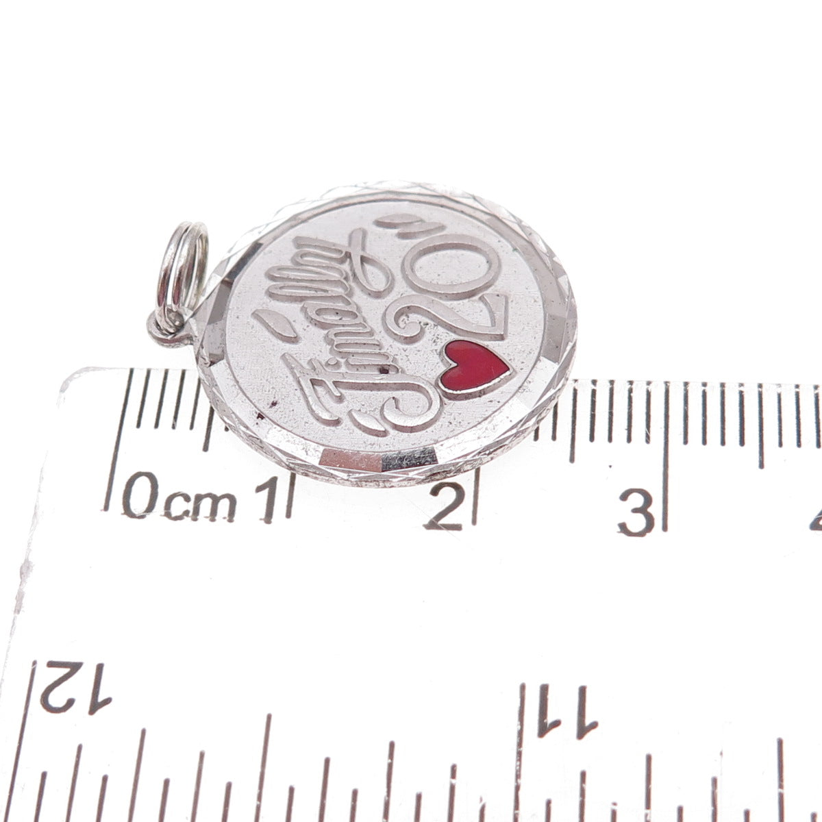 Griffith & Sons 925 Sterling Silver Vintage Enamel Finally 20 Charm Pendant