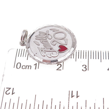 Griffith & Sons 925 Sterling Silver Vintage Enamel Finally 20 Charm Pendant