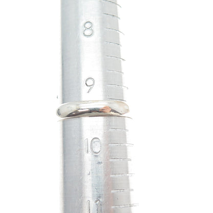 ARYA 925 Sterling Silver Real Rose-Cut Diamond Crescent Ring Size 9.5