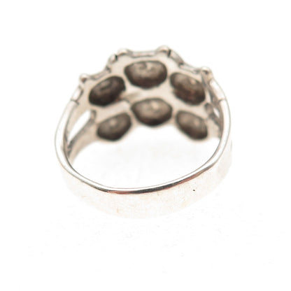 Shube 925 Sterling Silver Vintage Six Cats Oxidized Ring Size 4.25