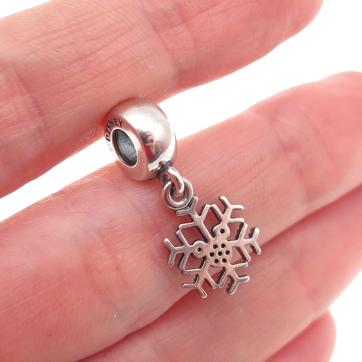 Pandora 925 Sterling Silver Blue C Z Snowflake Dangle Charm
