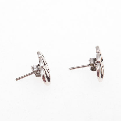 925 Sterling Silver Vintage Celtic Infinity Knot Oxidized Earrings