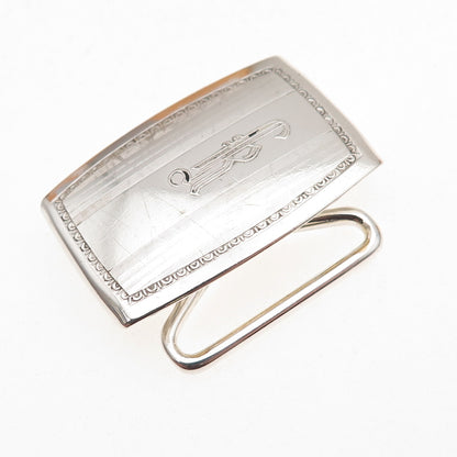Hickok 925 Sterling Silver Antique Art Deco Letter R Initial Belt Buckle