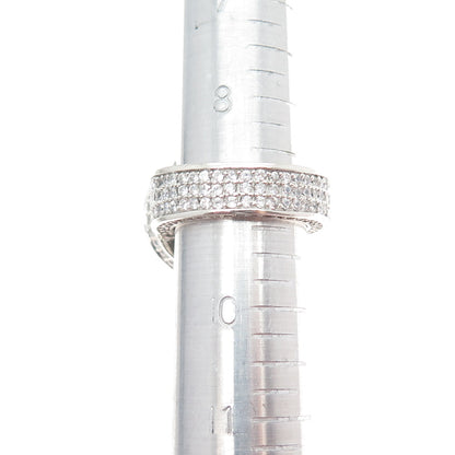 925 Sterling Silver Round-Cut C Z Statement Ring Size 9.25