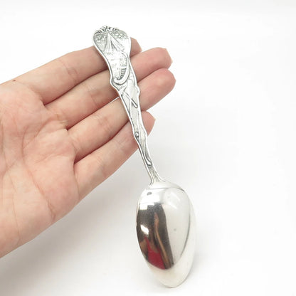 925 Sterling Silver Antique Art Deco Mechanics New Jersey States & Cities Spoon