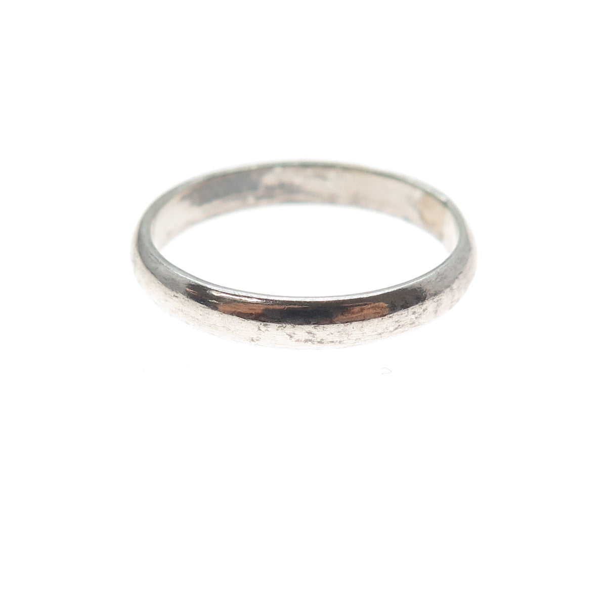 925 Sterling Silver Vintage Classic Wedding Oxidized Band Ring Size 6