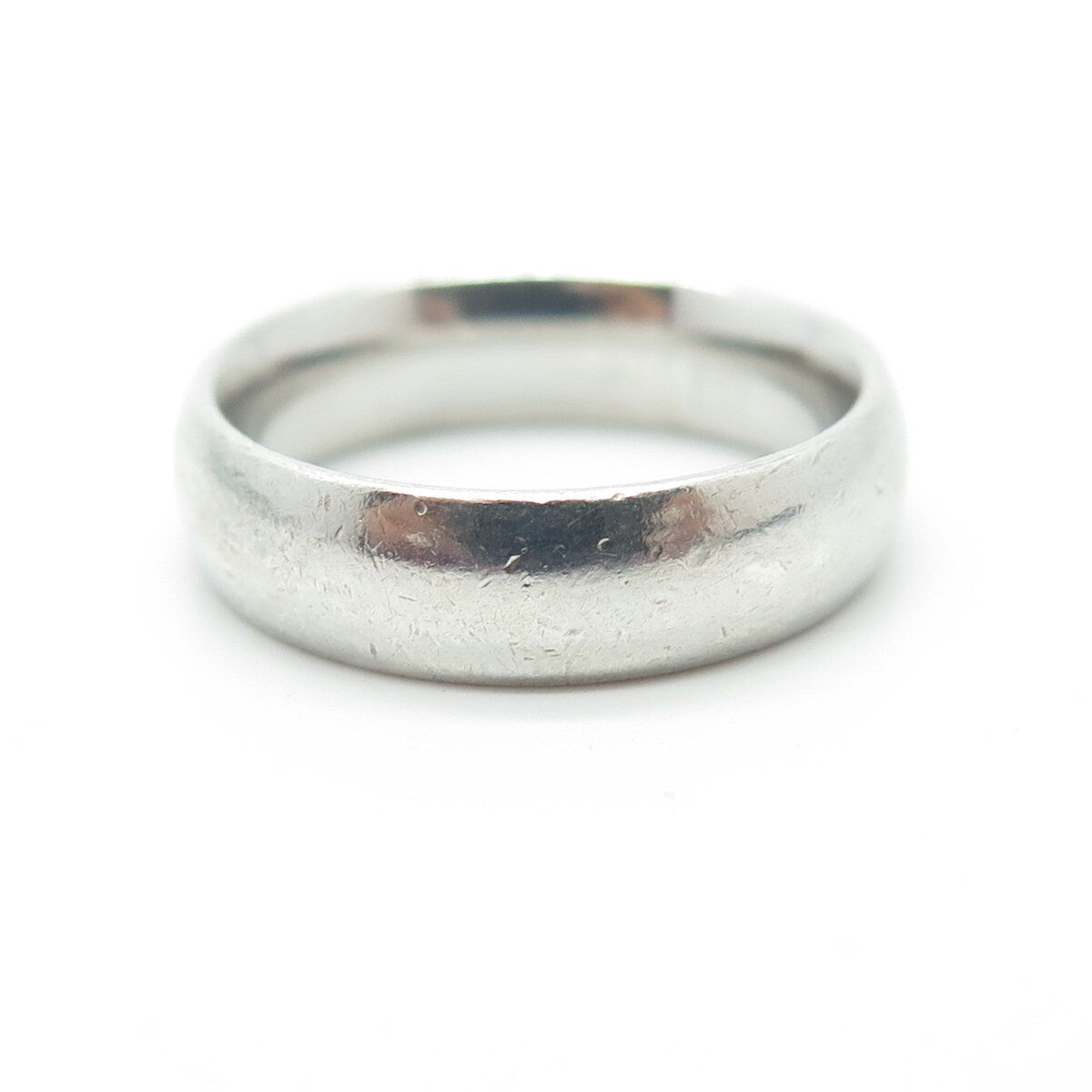 925 Sterling Silver Classic Wedding Band Ring Size 6