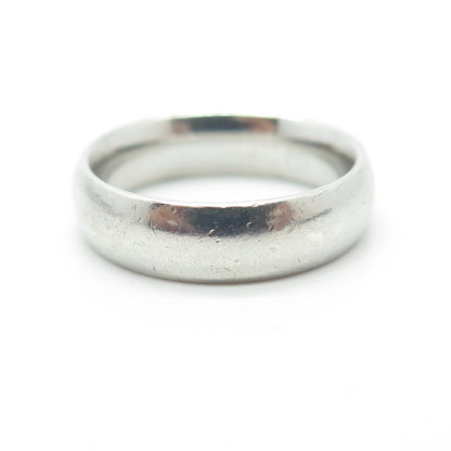 925 Sterling Silver Classic Wedding Band Ring Size 6
