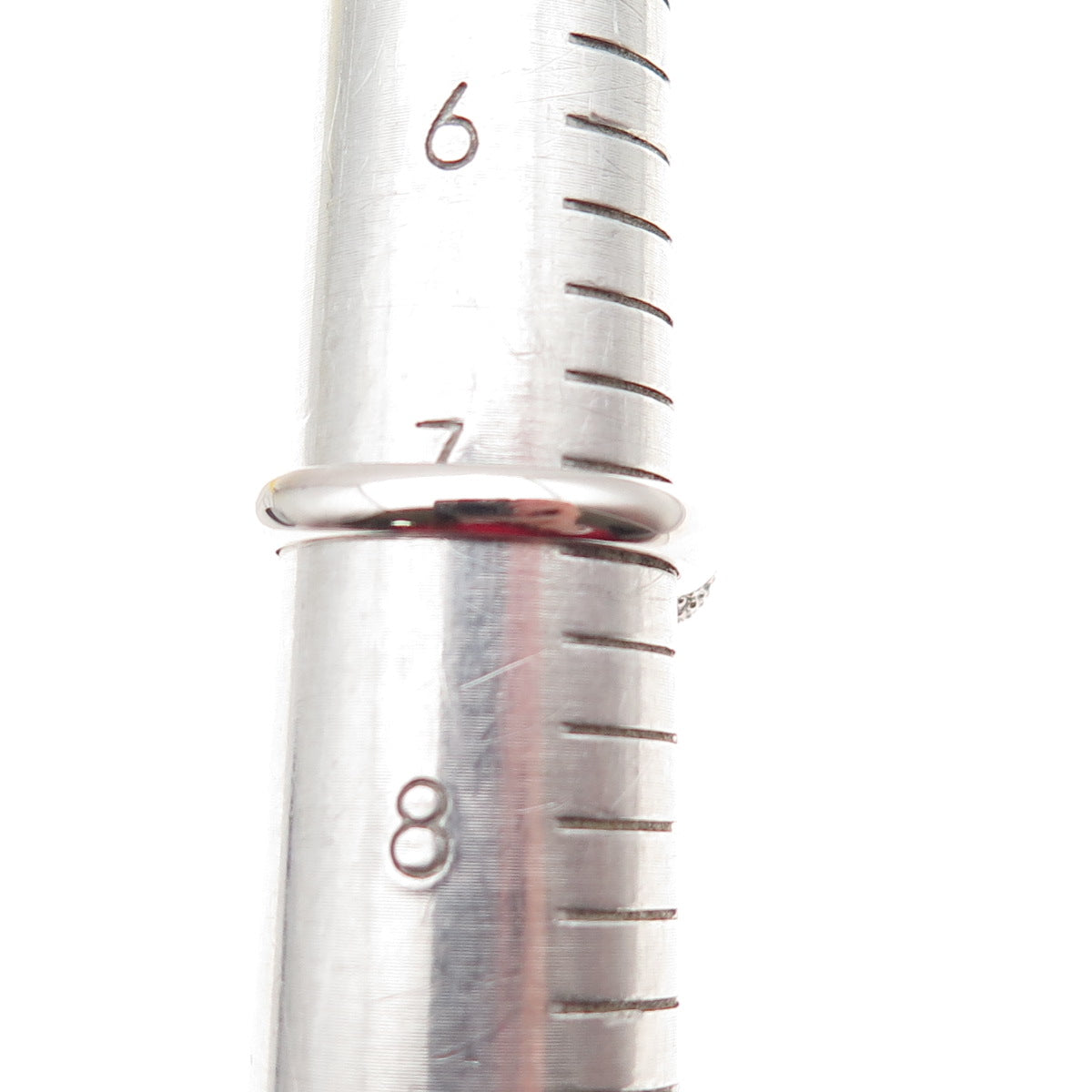925 Sterling Silver Round-Cut C Z Bypass Dome Ring Size 7.25
