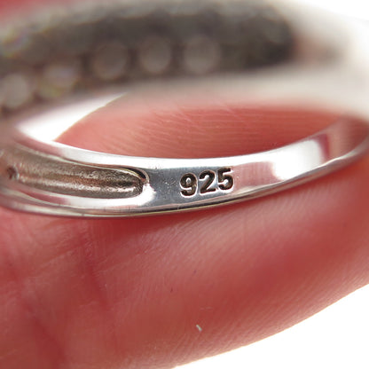 925 Sterling Silver Round-Cut C Z Engagement Ring Size 6