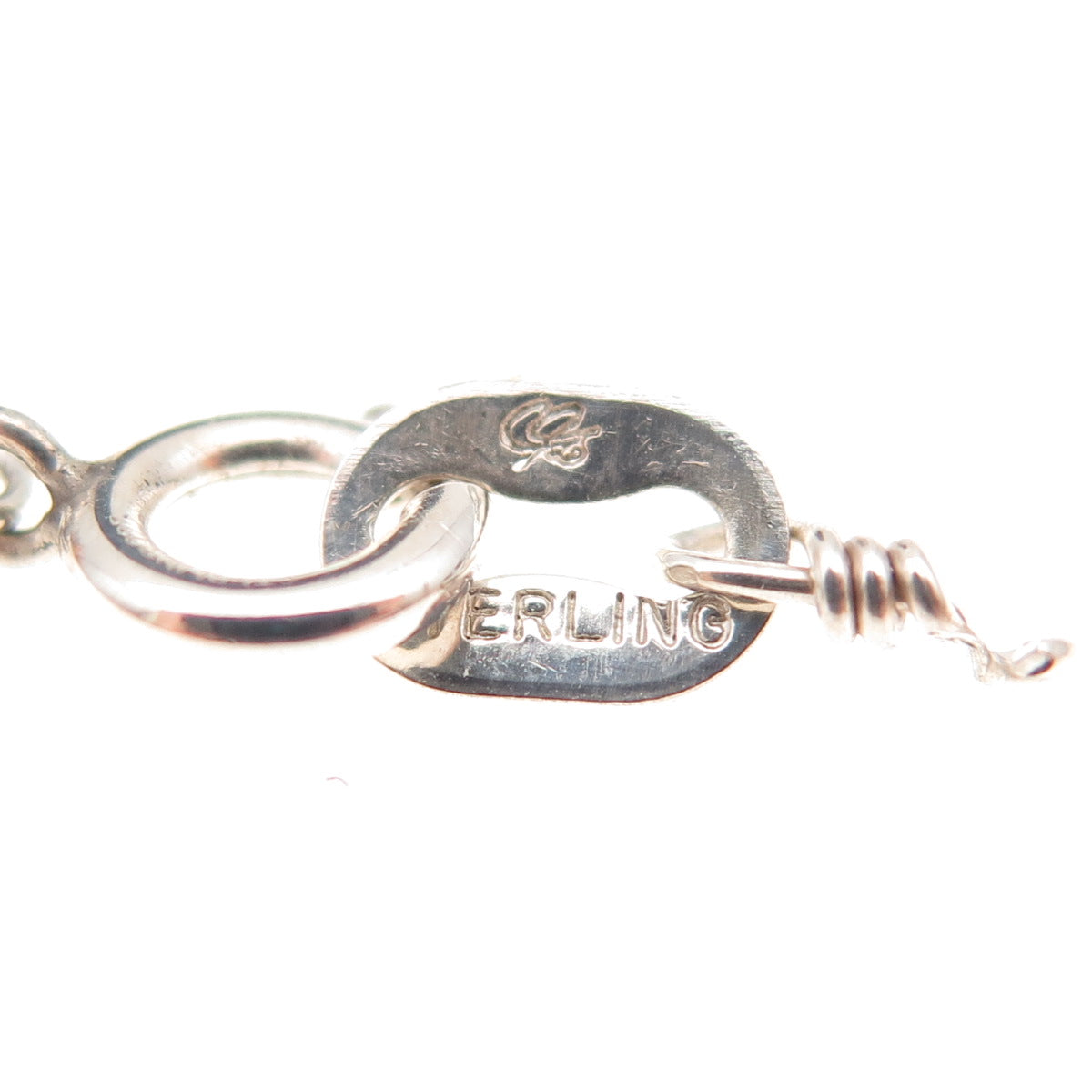 Carolyn Pollack Old Pawn 925 Sterling Vintage Necklace Ends & Spring Ring Lock