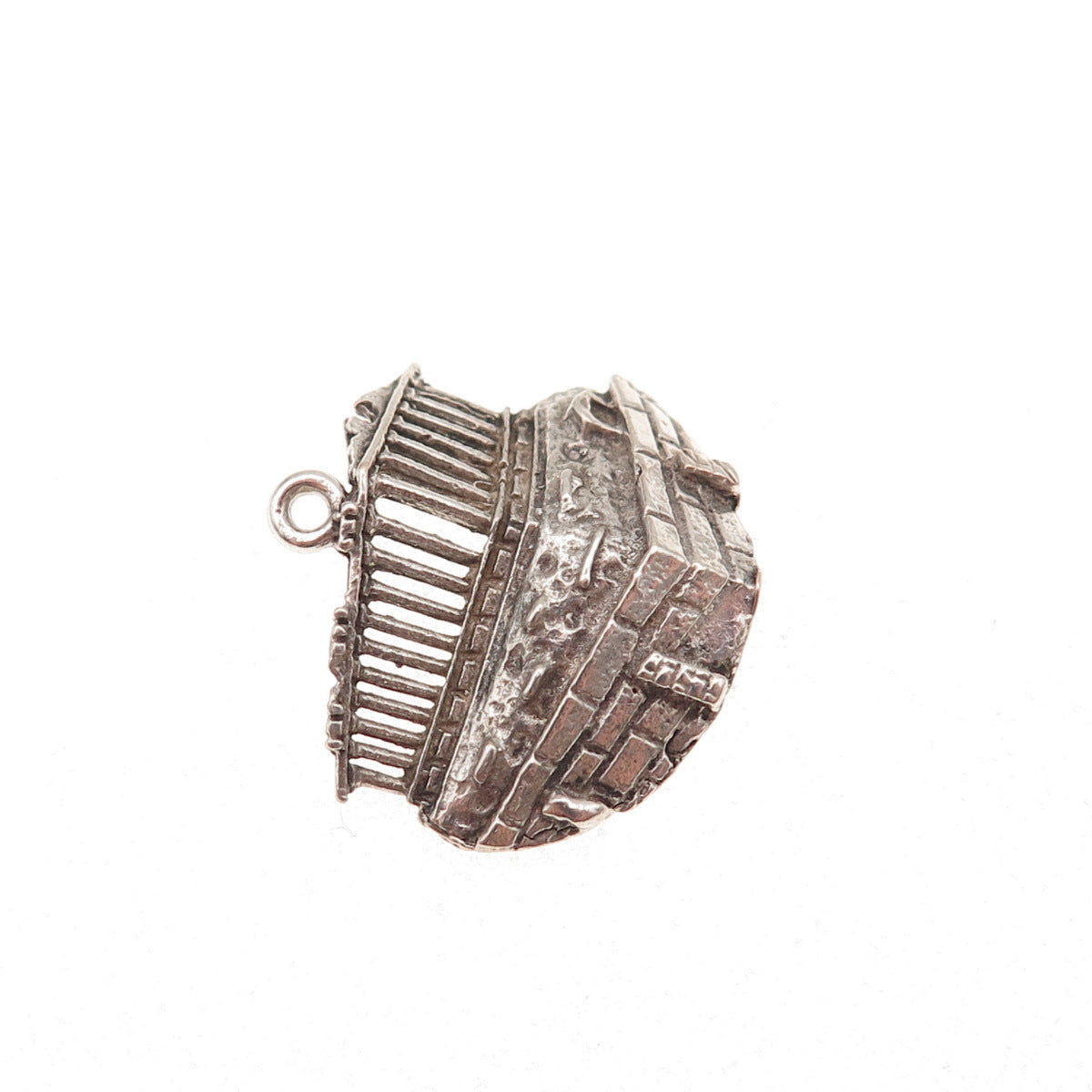 835 Silver Vintage Parthenon Oxidized Charm Pendant