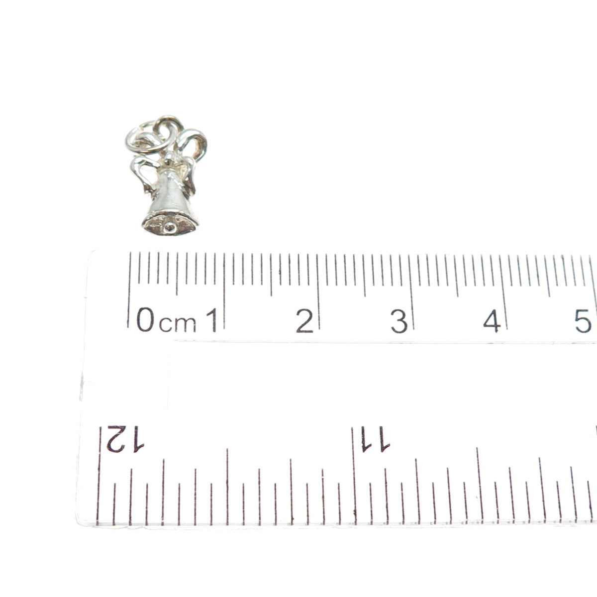 WALDECK 925 Sterling Silver Vintage Bow Bell Minimalist Charm Pendant