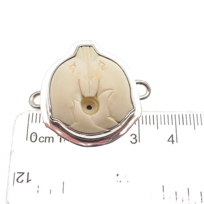 Tabra 925 Sterling Silver Vintage Modernist Centerpiece Pendant (missing stone)