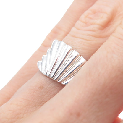 CHAPAL ZENRAY 925 Sterling Silver Vintage Modernist Ring Size 6.25