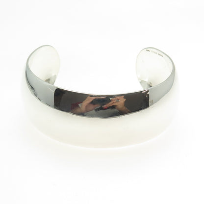 LEONORE DOSKOW Sterling Silver Vintage Modernist Adjustable Cuff Bracelet 6.75"