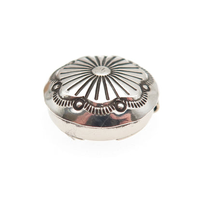 Old Pawn 925 Sterling Silver Vintage Southwestern Concho Tribal Clip Button