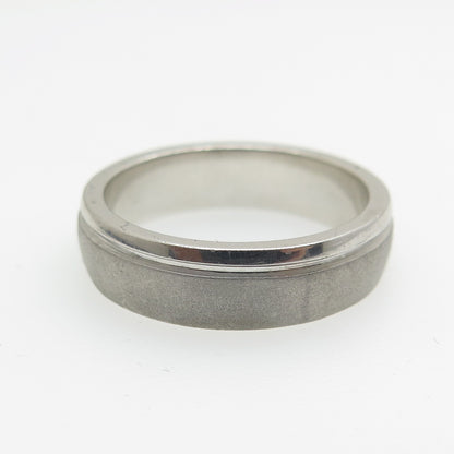 925 Sterling Silver Modernist Band Ring Size 8