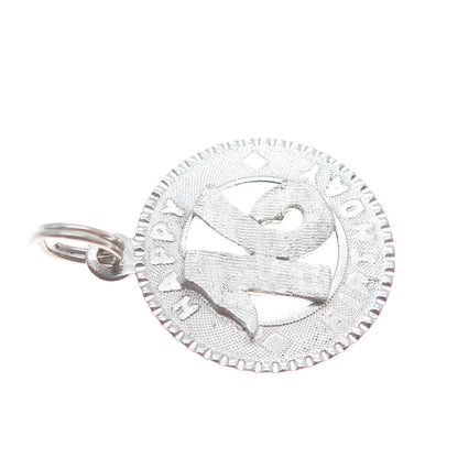 MARK MERCY 925 Sterling Silver Vintage Sweet 16th Happy Birthday Charm Pendant