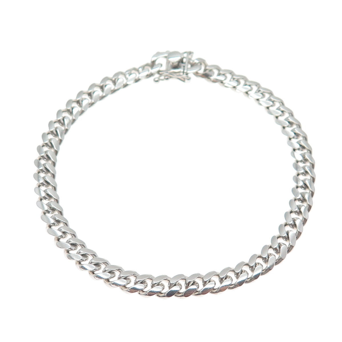 925 Sterling Silver Italy Cuban Link Bracelet 8.25"