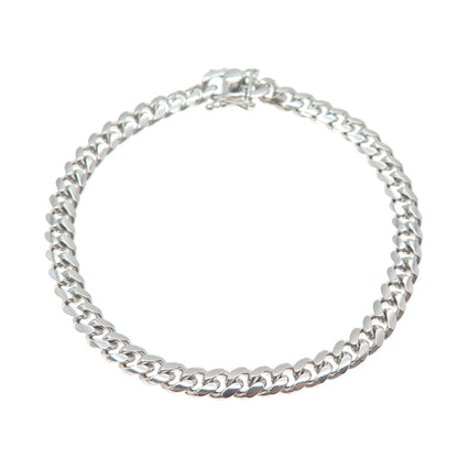 925 Sterling Silver Italy Cuban Link Bracelet 8.25"