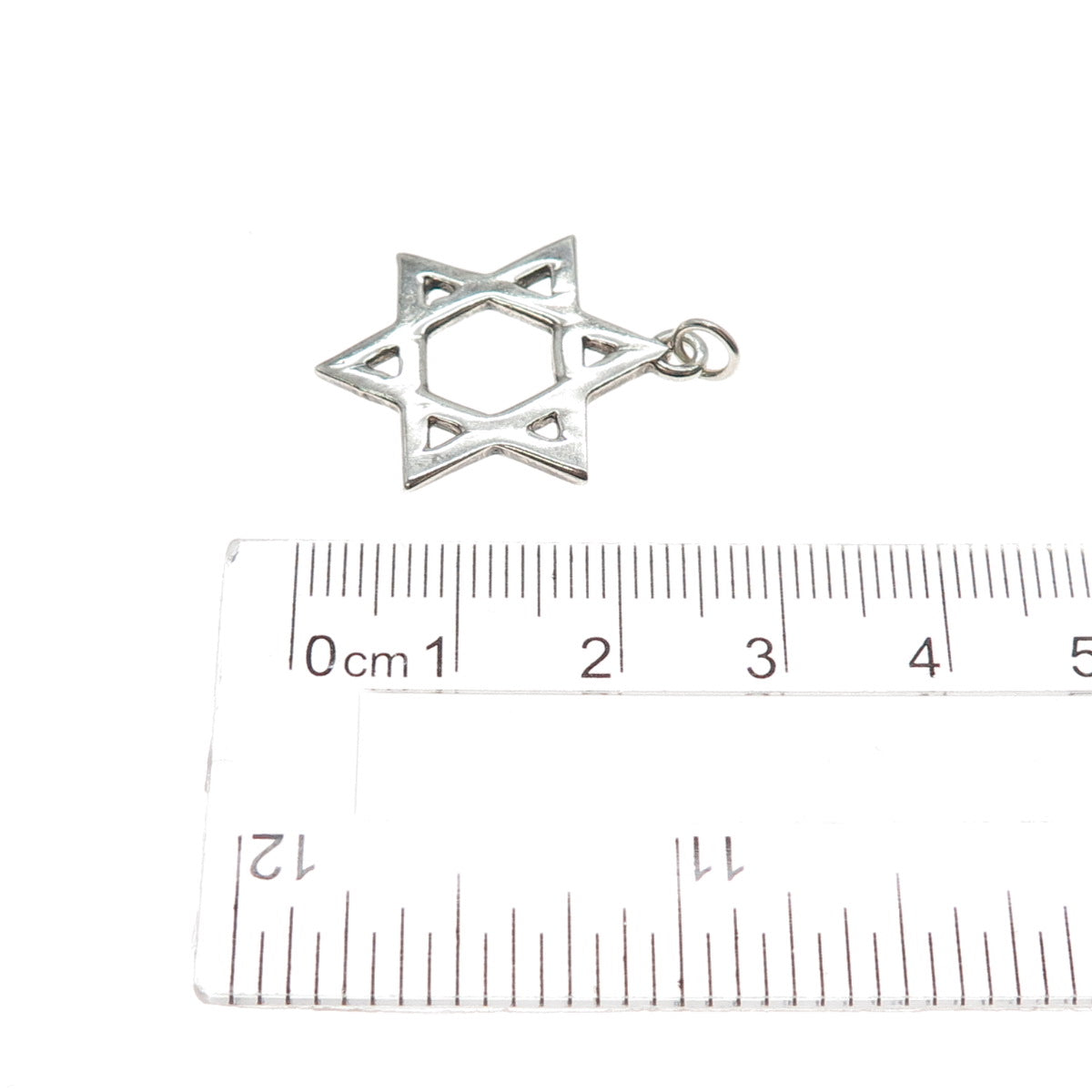 925 Sterling Silver Vintage Star of David Charm Pendant