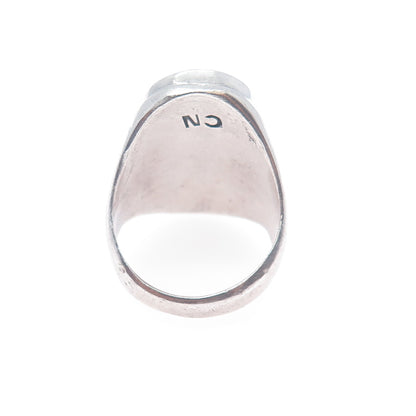 CLEM NALWOOD NAVAJO Old Pawn Sterling Silver Southwestern Turquoise Ring Size 11