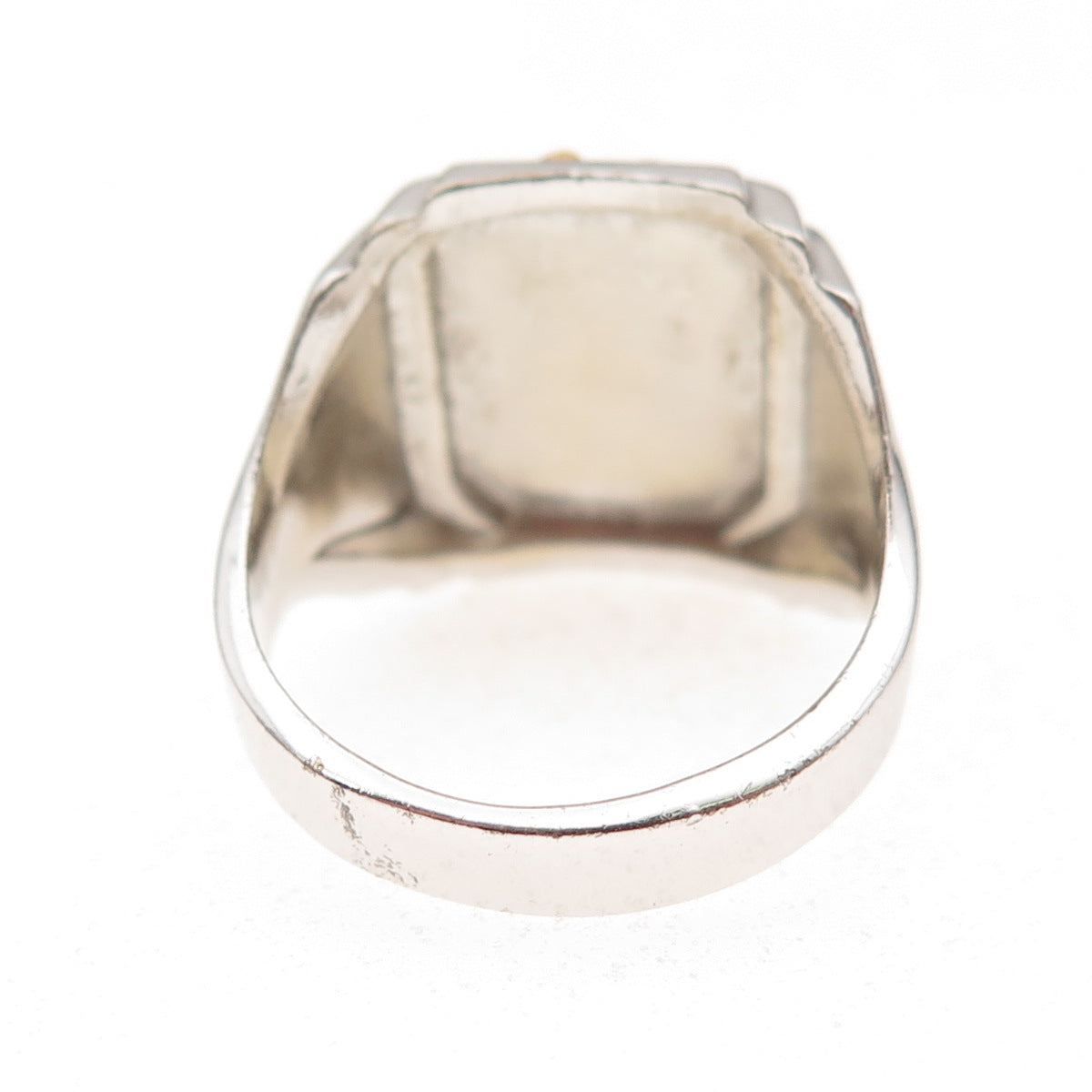 Clark & Coombs Sterling Silver 2-Tone Antique Enamel Order of Elk Ring Size 9.25