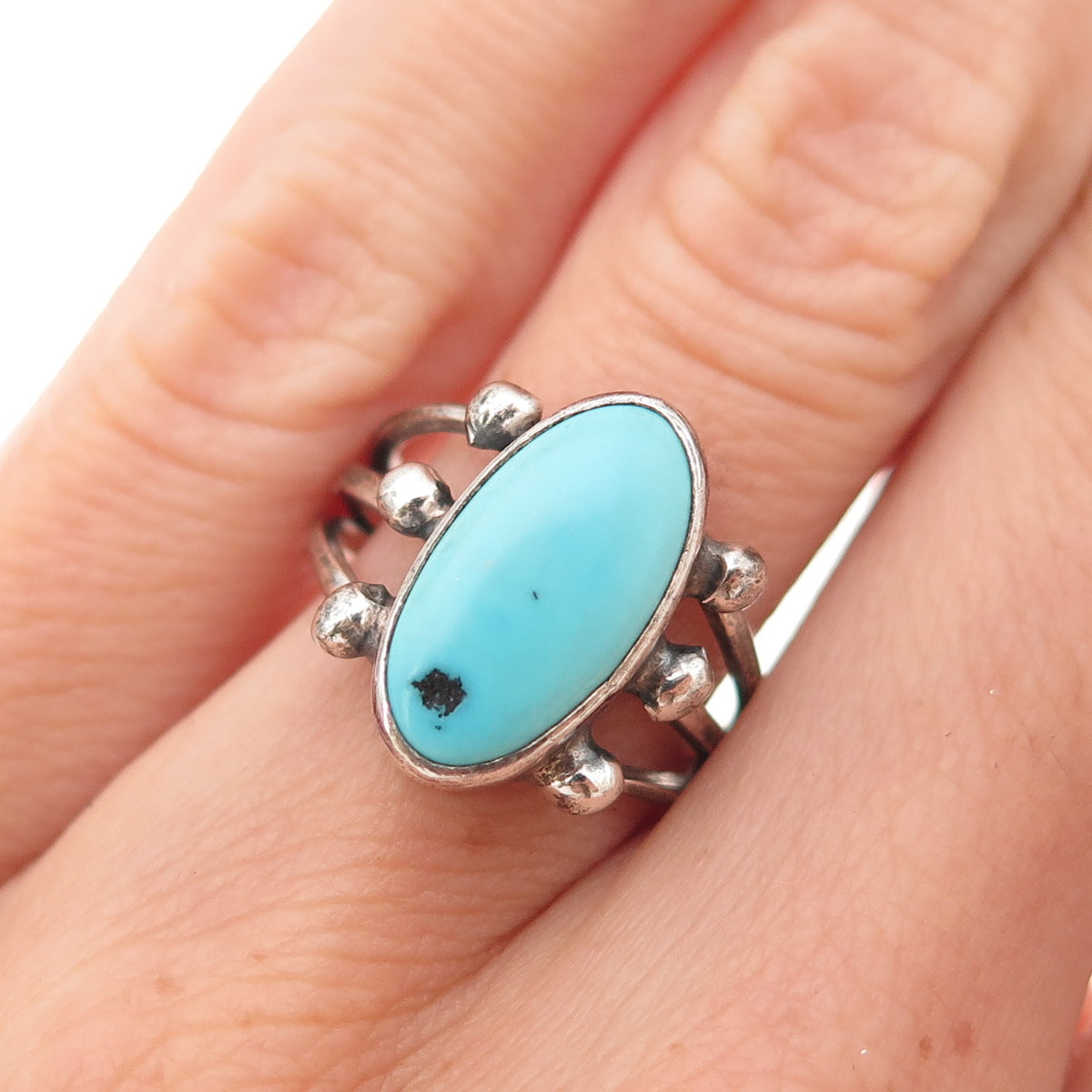 Jack Whittaker Old Pawn 925 Sterling Silver Vintage Turquoise Ring Size 5.25