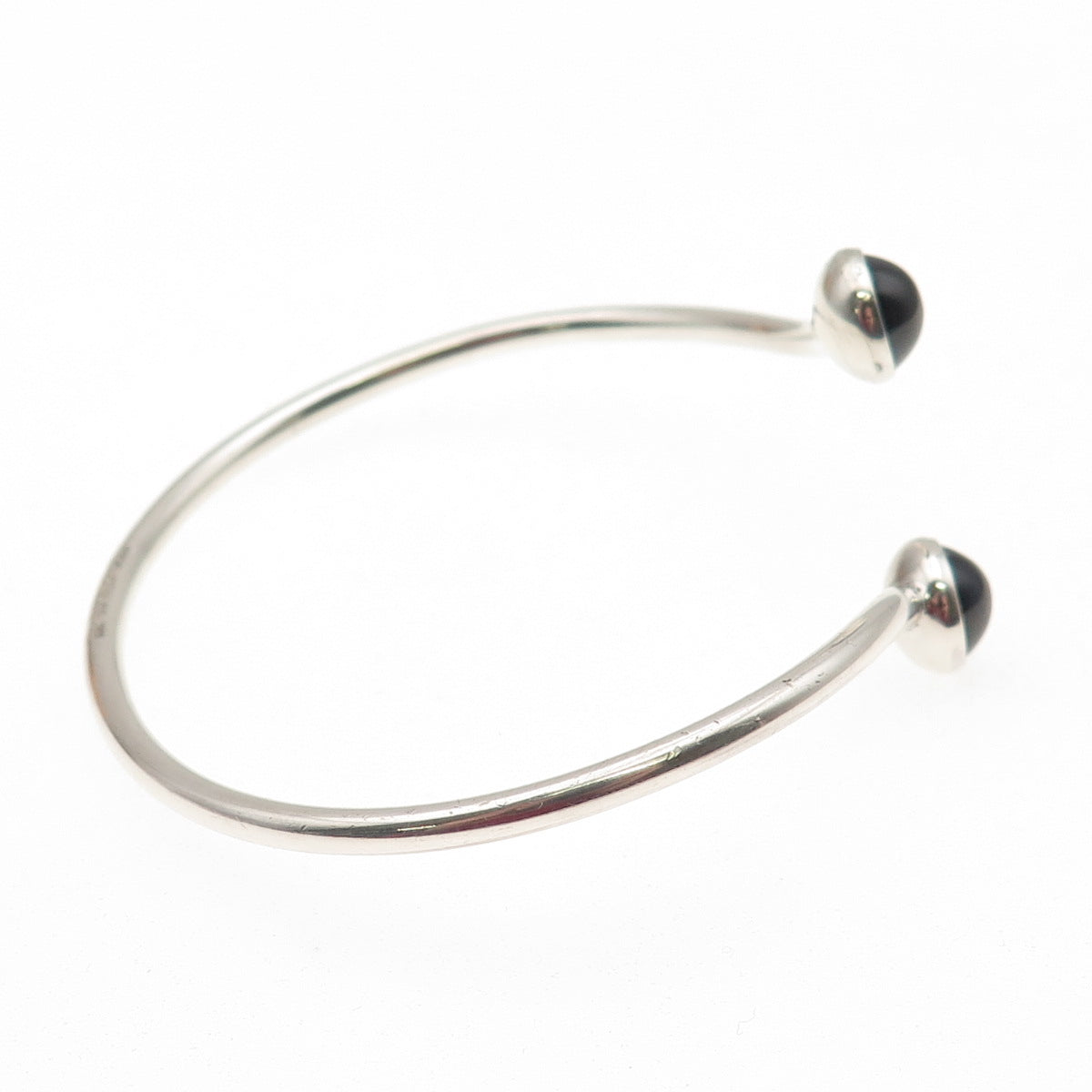 N.E. FROM 925S Sterling Vintage Lab-Created Sapphire Adjustable Bracelet 7"