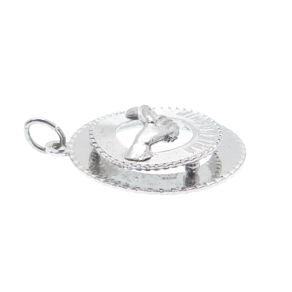 MARK MERCY 925 Sterling Silver Vintage Friendship Charm Pendant
