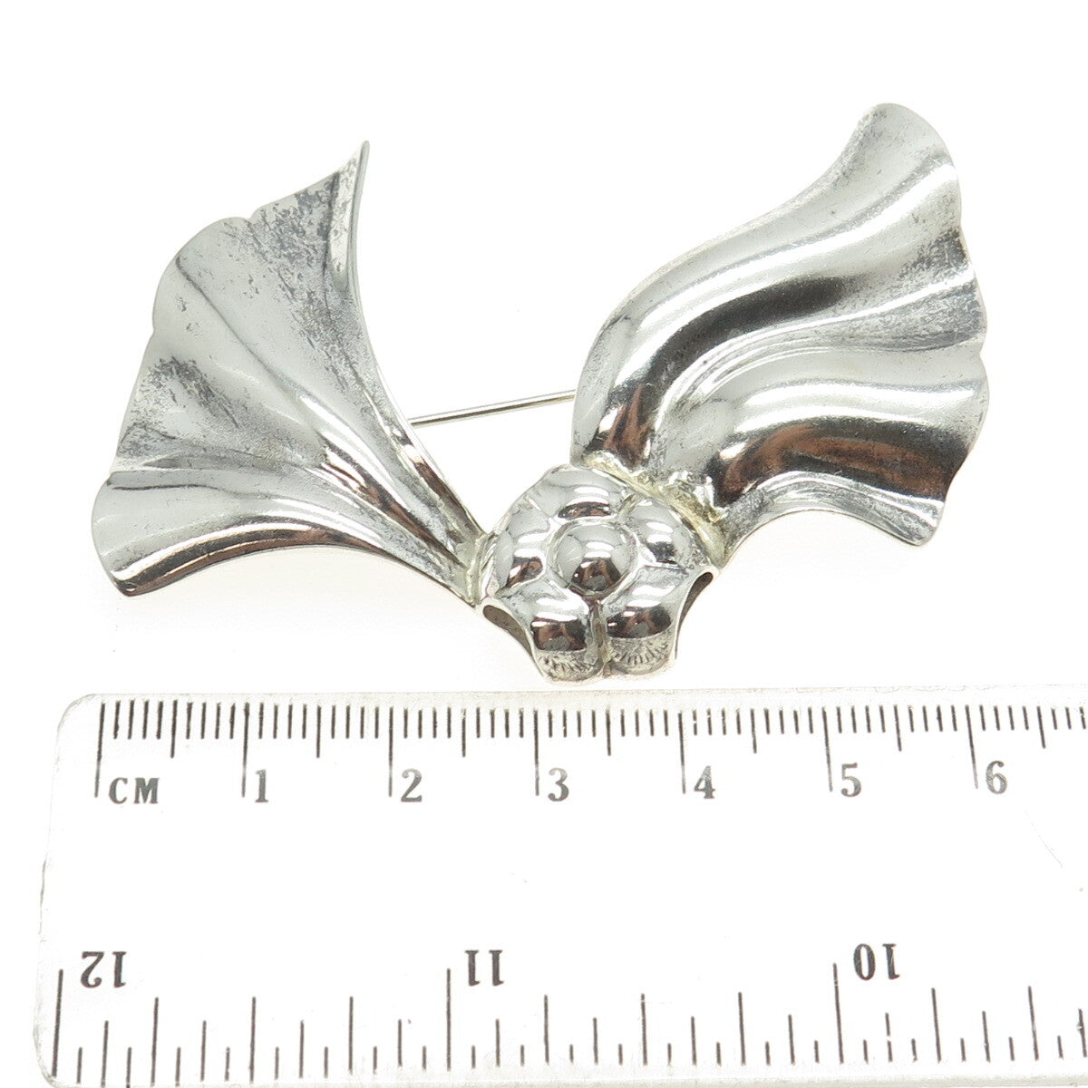 BAYANIHAN 925 Sterling Silver Vintage Floral Pin Brooch