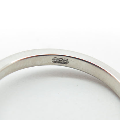925 Sterling Silver Oval-Cut Pink C Z Ring Size 6.75