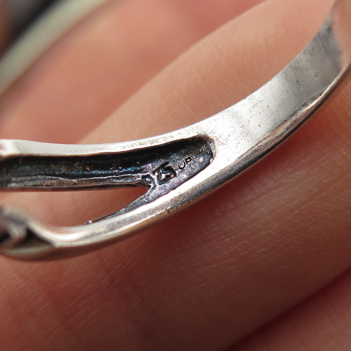 925 Sterling Silver Vintage Round-Cut C Z Engagement Ring Size 10