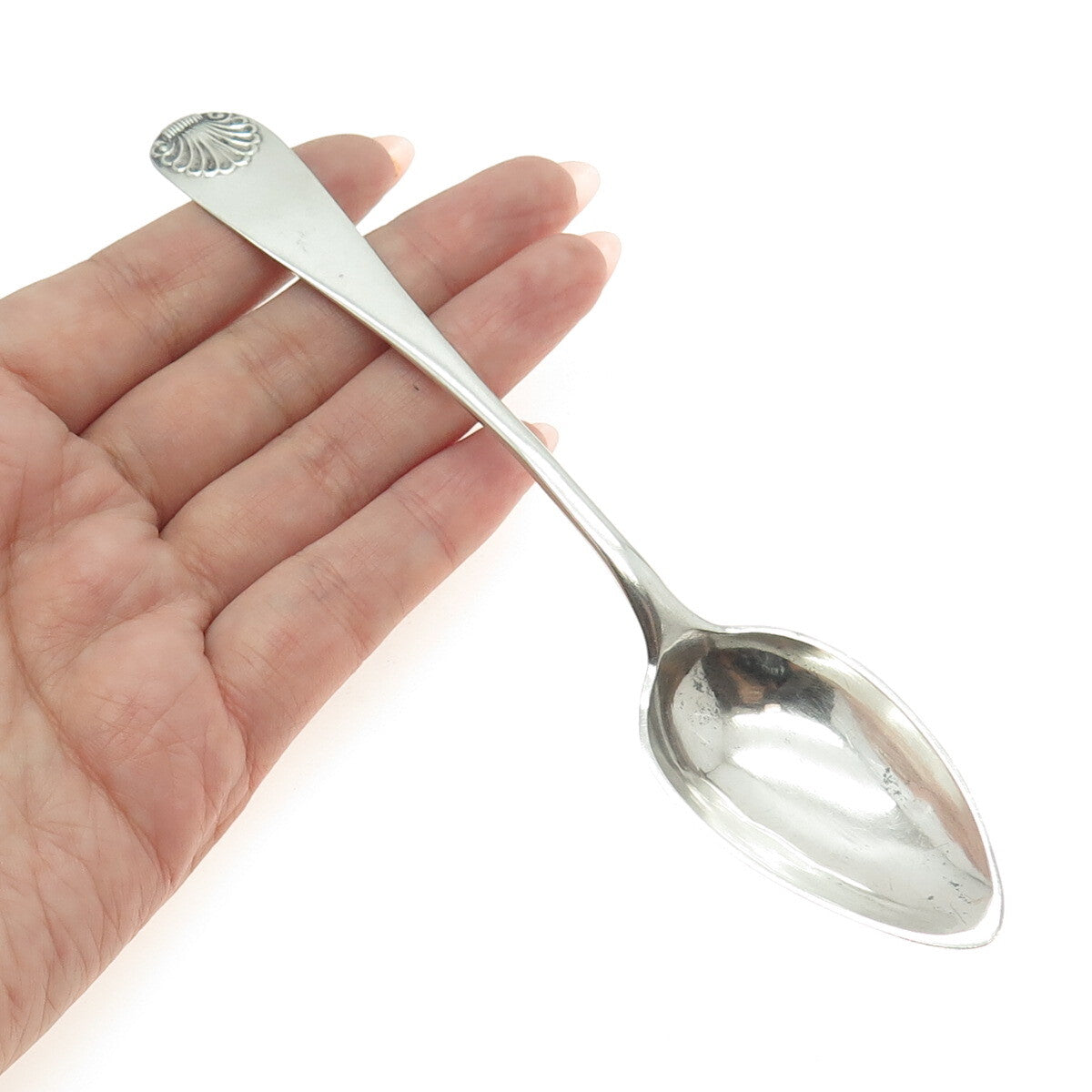 813 Silver Antique Before 1886s P. B. & C. Germany Shell Teaspoon