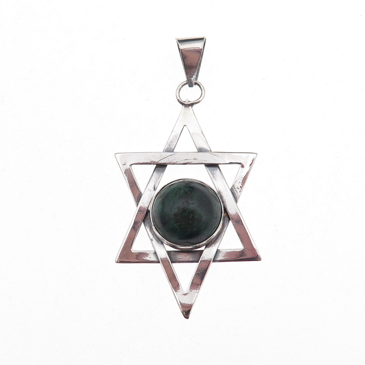 925 Sterling Silver Vintage Real Eilat Star of David Oxidized Charm Pendant