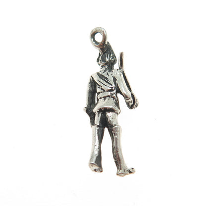 925 Sterling Silver Antique Art Deco Royal Guard 3D Pendant