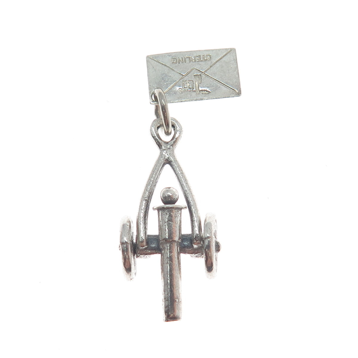 BELL TRADING POST 925 Sterling Silver Antique Cannon Military Mini Charm Pendant