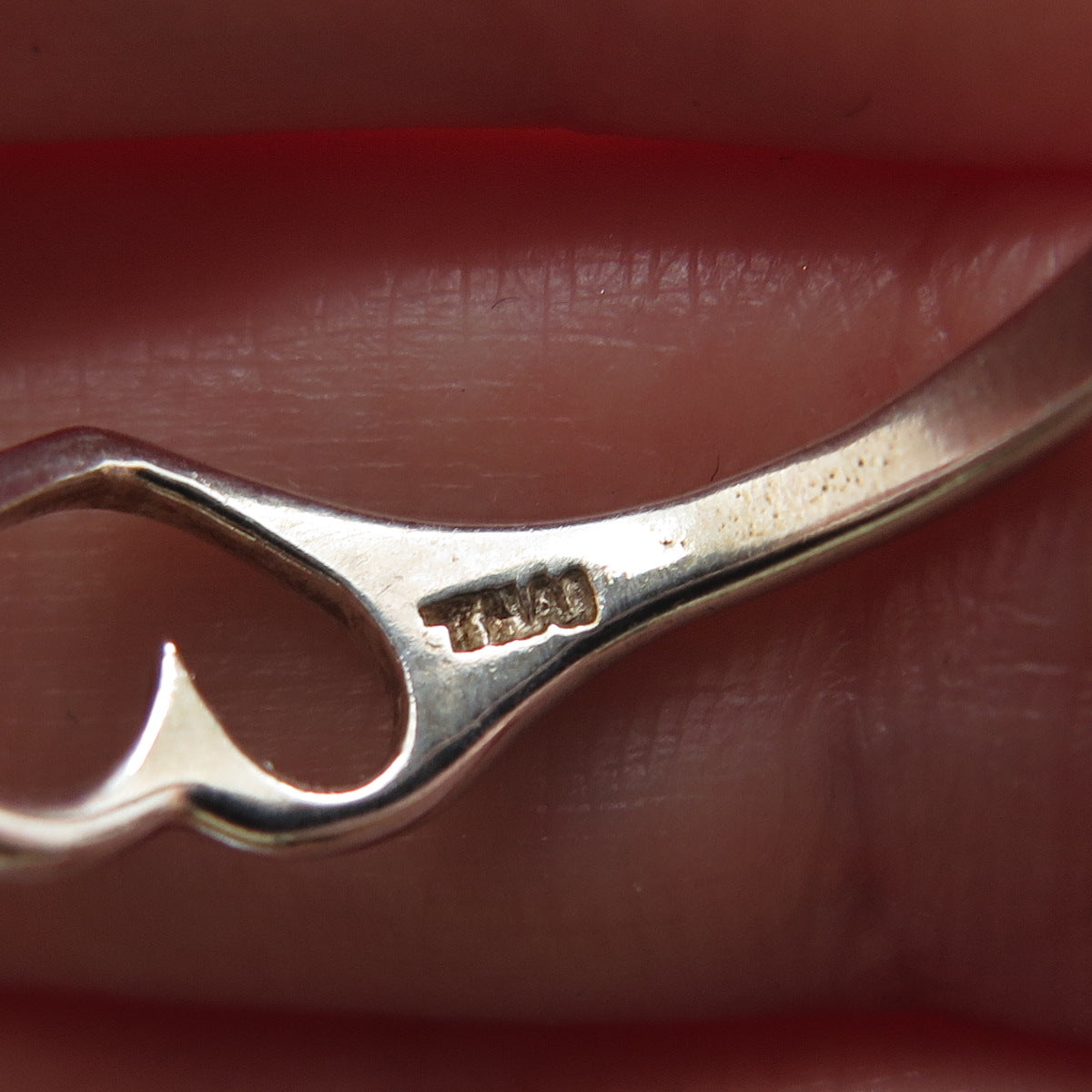 CHARLES WINSTON 925 Sterling Silver Vintage Couple of Hearts Ring Size 8.75