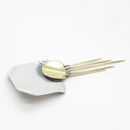 925 Sterling Silver 2-Tone Vintage Mexico Modernist Pin Brooch / Pendant