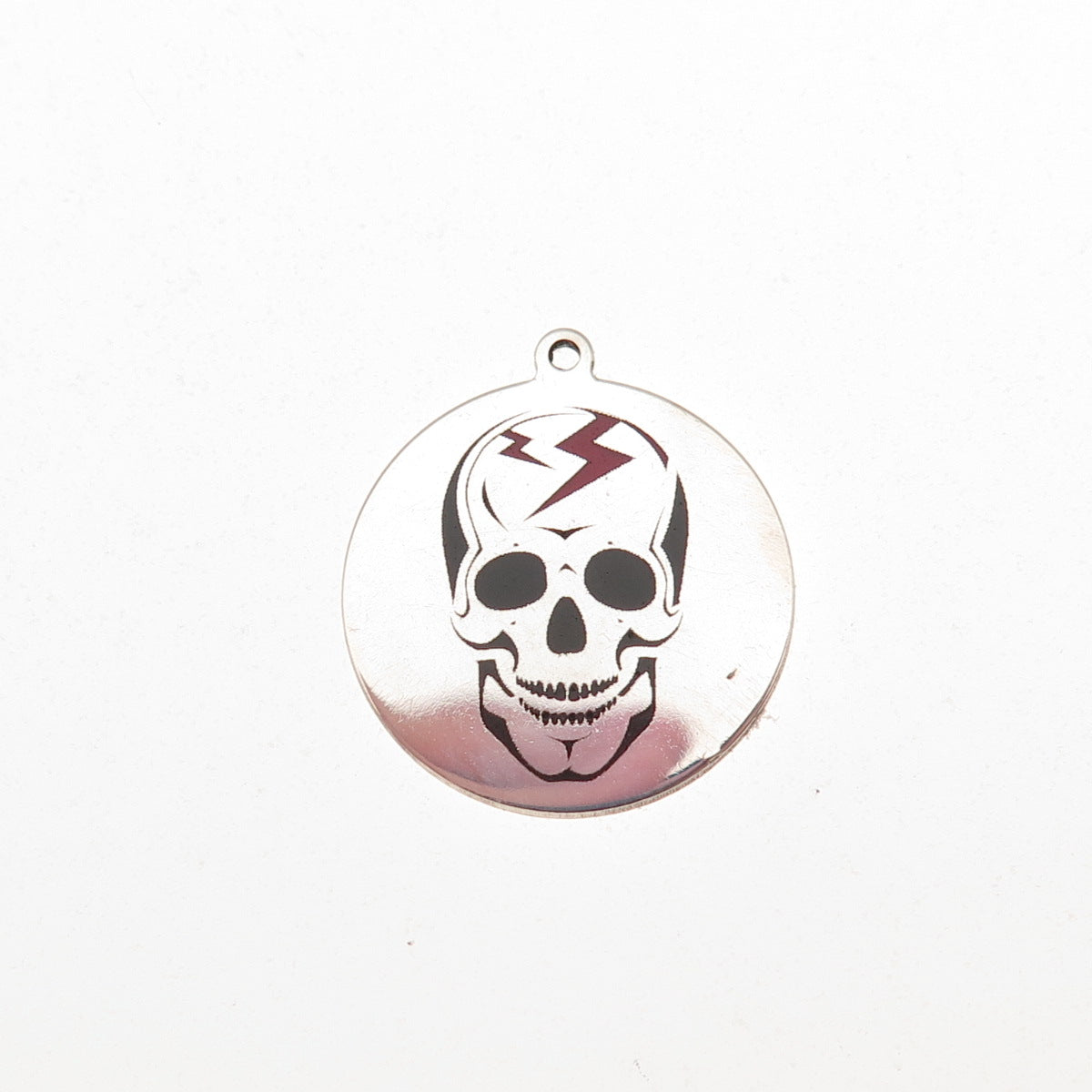 Two in Town 925 Sterling Silver Enamel Skull Mini Charm Pendant