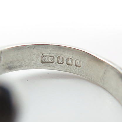 925 Sterling Silver Vintage 1976 OC Ireland Claddgh Ring Size 7.5