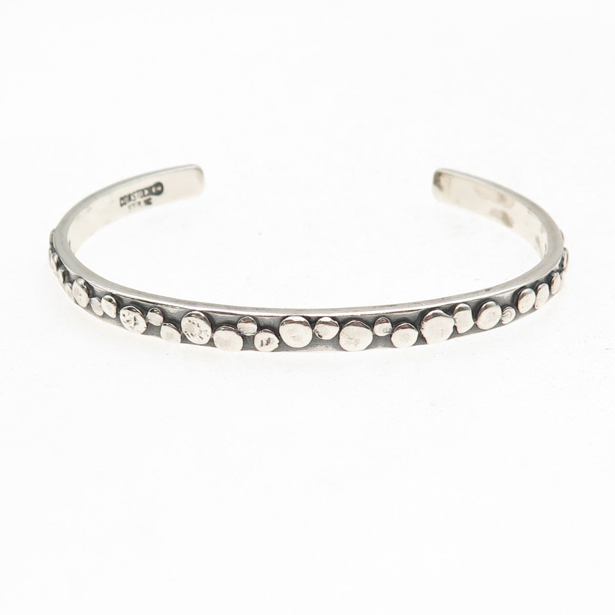 Sandy Comstock 925 Sterling Silver Vintage Adjustable Cuff Bracelet 6.25"