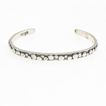 Sandy Comstock 925 Sterling Silver Vintage Adjustable Cuff Bracelet 6.25"