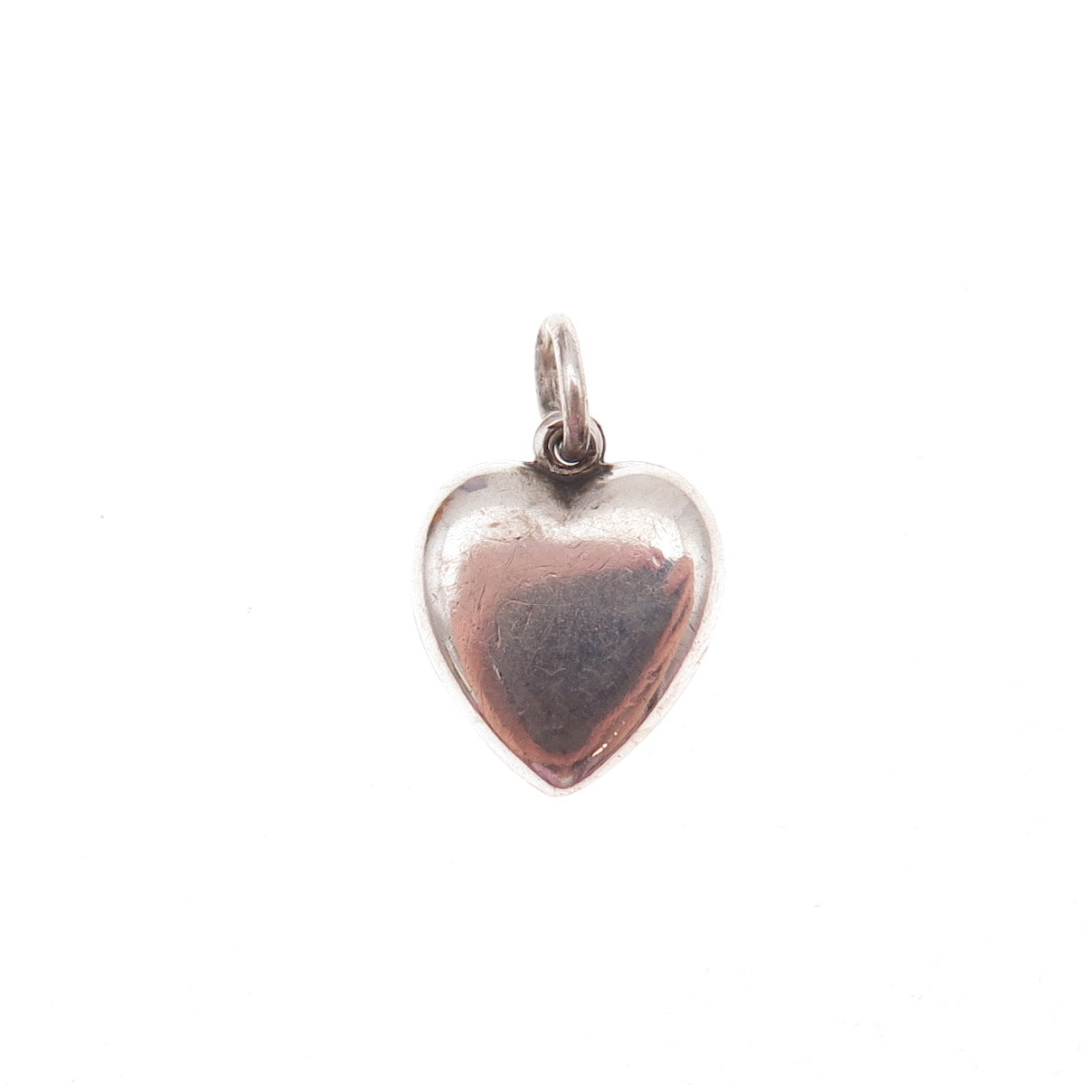 925 Sterling Silver Antique Art Deco Heart Chatelaine Charm Pendant