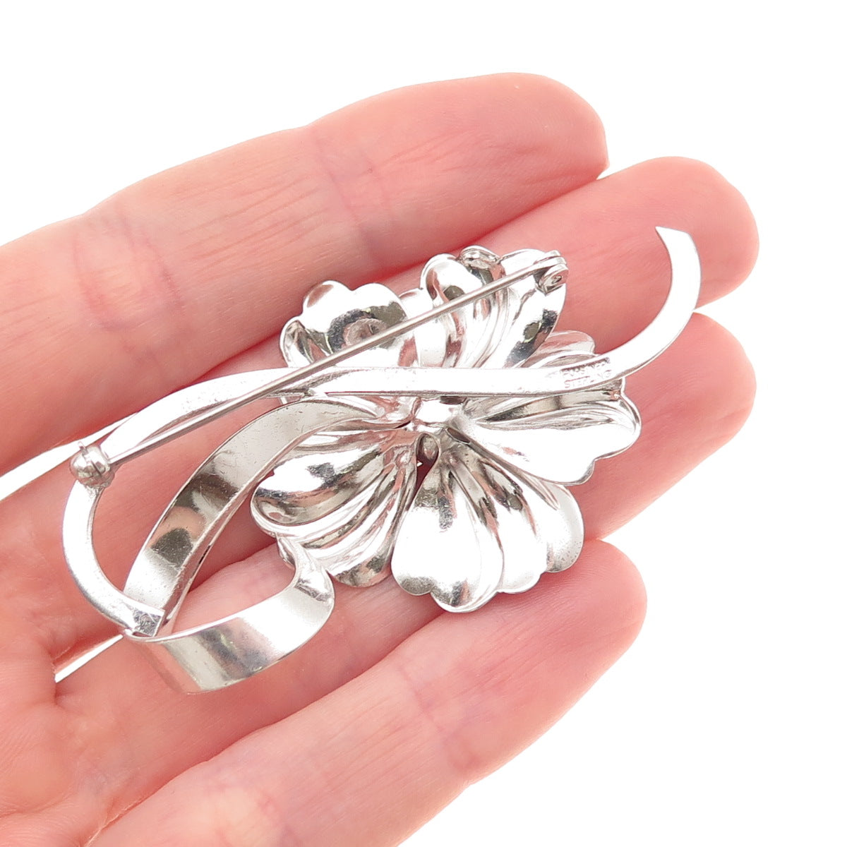Forstner 925 Sterling Silver Vintage Floral Pin Brooch