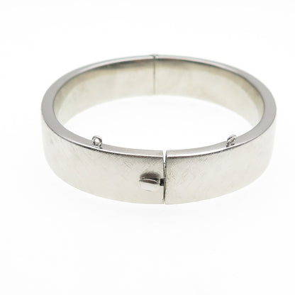 B. A. BALLOU & CO. 925 Sterling Silver Vintage Brushed Bangle Bracelet 7.25"